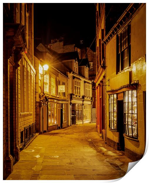 The backstreets of Whitby Print by David Oxtaby  ARPS