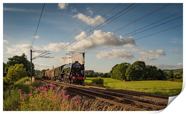 Flying Scotsman  heading to York Print by David Oxtaby  ARPS