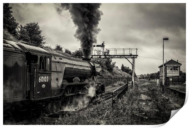60103 Flying Scotsman leaving Hellifield Print by David Oxtaby  ARPS