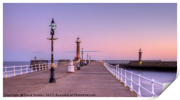Dawn over Whitby Harbour Print by David Oxtaby  ARPS