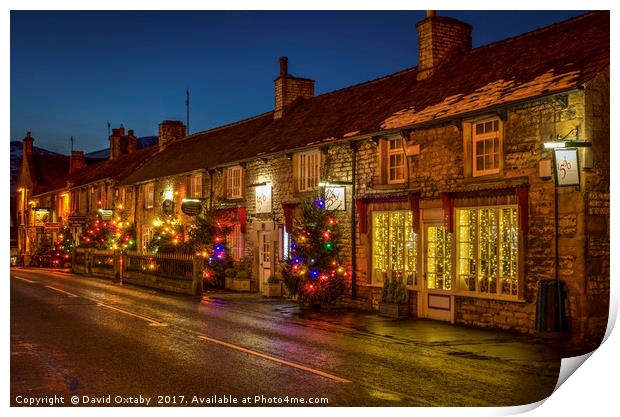 Christmas comes to Castleton Print by David Oxtaby  ARPS