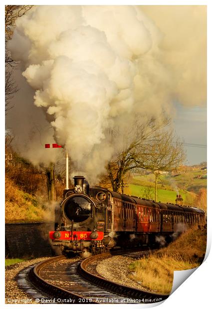 85 leaving Oakworth Station Print by David Oxtaby  ARPS