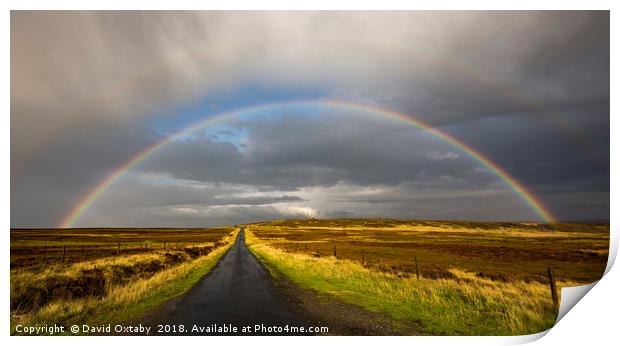 Double Rainbow over Ilkley Moor Print by David Oxtaby  ARPS