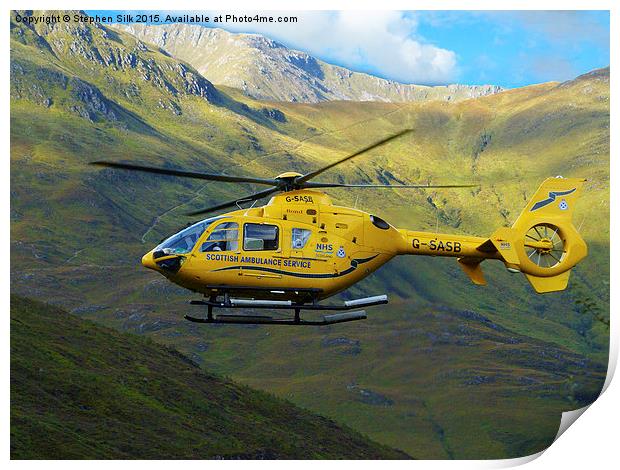  Scottish Air Ambulance Service Print by Stephen Silk