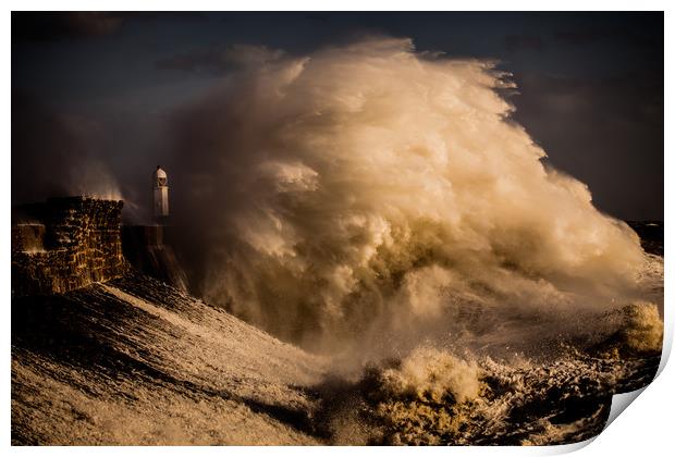 Porthcawl storm Wales Print by Jonathan Smith
