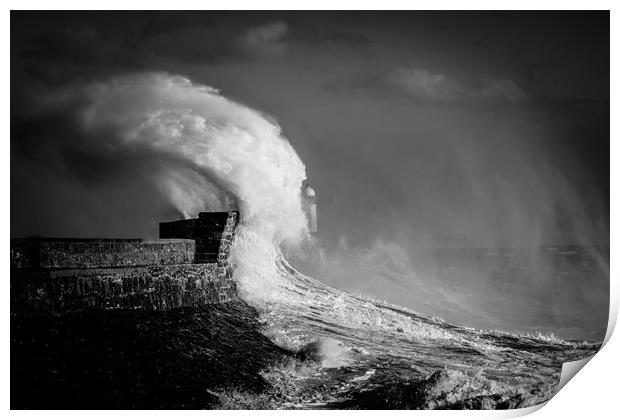 Porthcawl storm Wales Print by Jonathan Smith