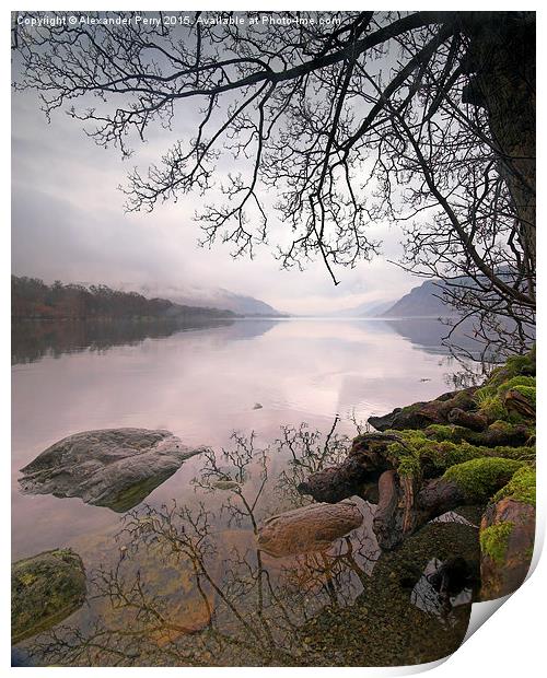 Rainy Day, Ullswater Print by Alexander Perry