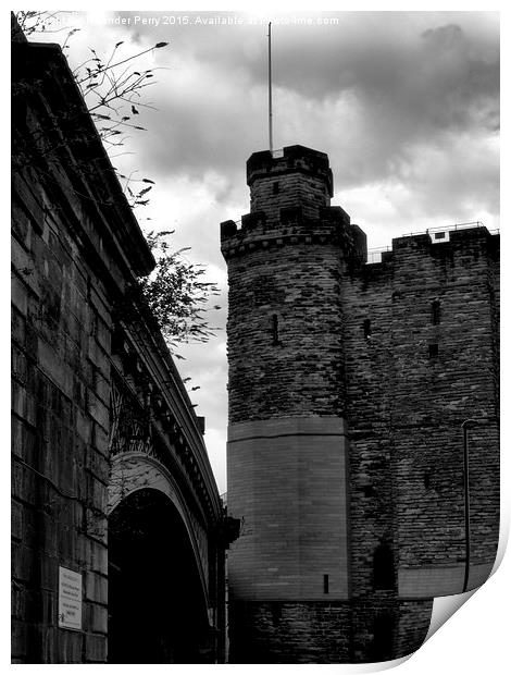  Newcastle Castle Keep Print by Alexander Perry