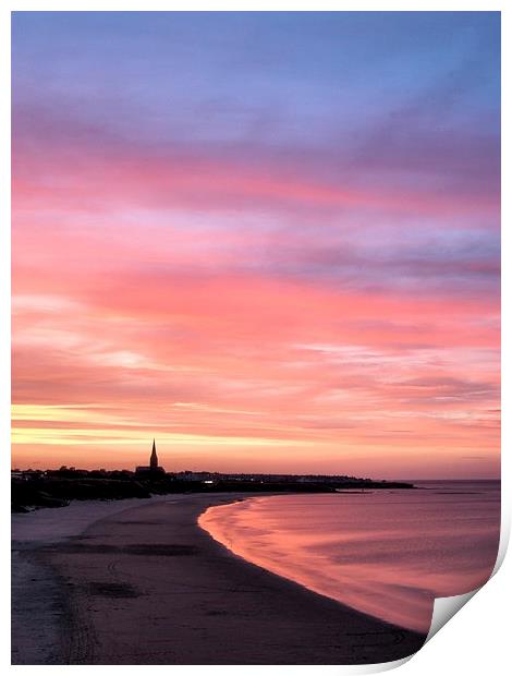  Longsands Sunset Print by Alexander Perry