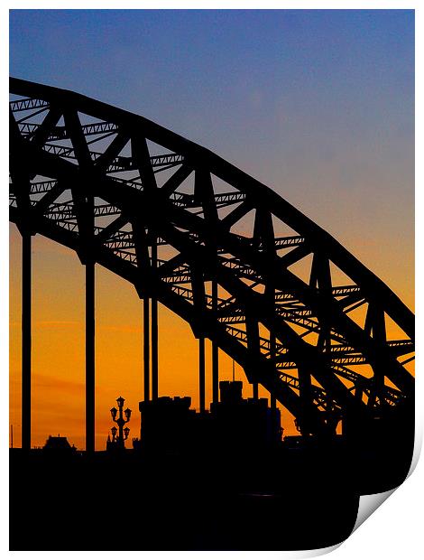  Tyne Bridge Sunset Print by Alexander Perry