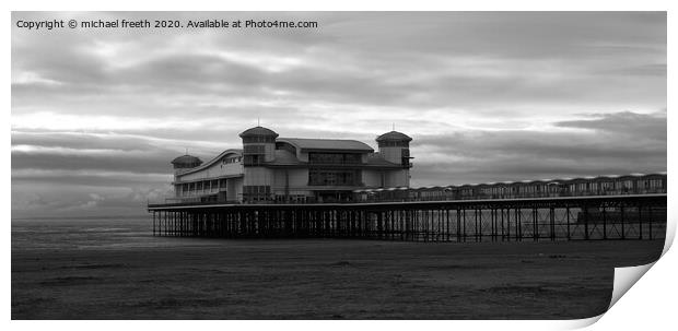 The pier Weston-Super-Mare Print by michael freeth