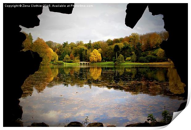 Stourhead Outlook Print by Zena Clothier