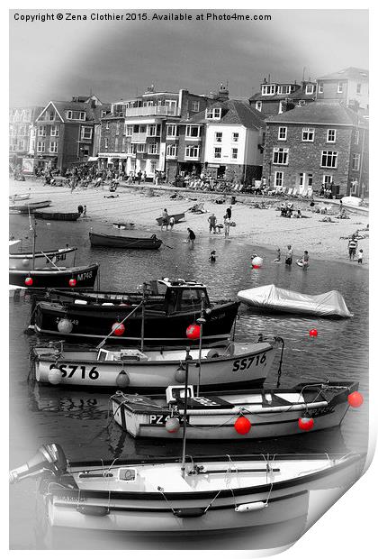  The Buoys of St Ives Print by Zena Clothier