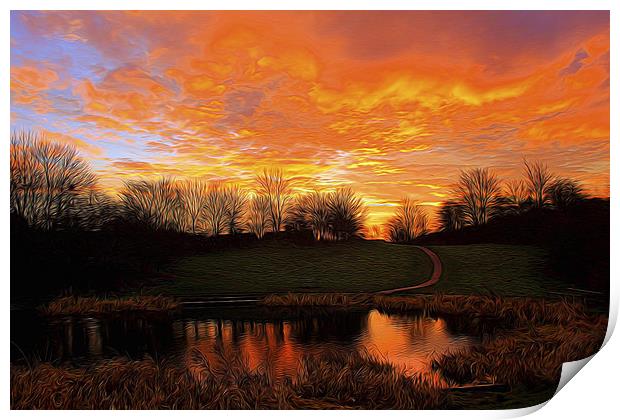  Red sky in the morning shepherds warning  Print by Catherine Cross
