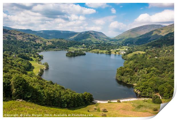 Grasmere from Loughrigg Fell Print by Colin Morgan