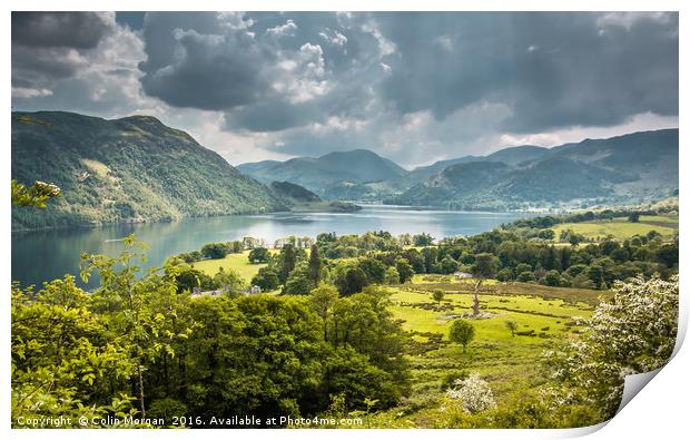 Ullswater and Glenridding from Gowbarrow Fell Print by Colin Morgan