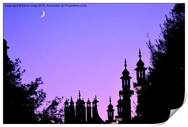  night time over Brighton pavilion  Print by kevin long
