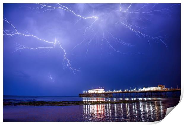 lightning worthing  Print by kevin long