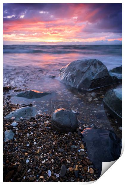 Sunset seascape #2 Print by Andy Evans