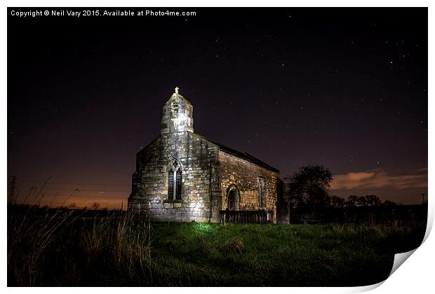 St Mary's Chapel at Night  Print by Neil Vary