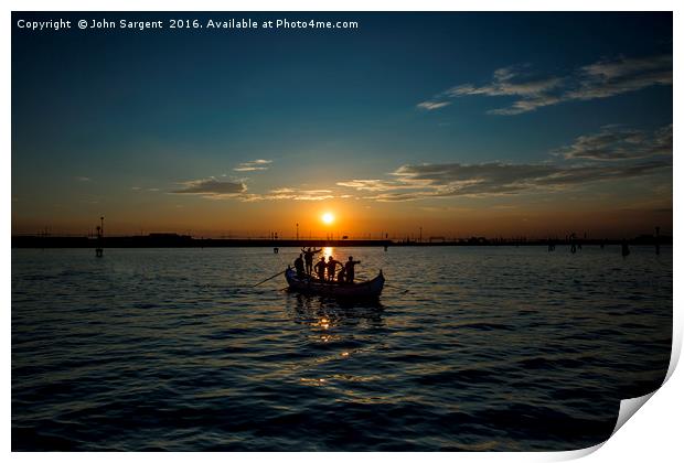 Venice Sunset Print by John Sargent