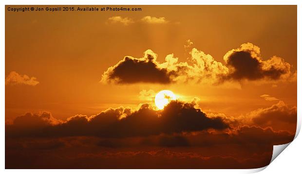 Sardinian Sunset Print by Jon Gopsill