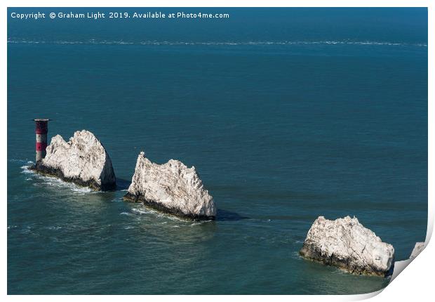 The Needles, Isle of Wight Print by Graham Light