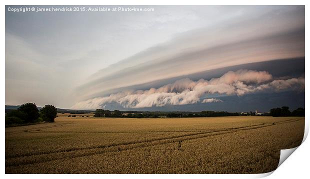  Shelf cloud Print by james hendrick