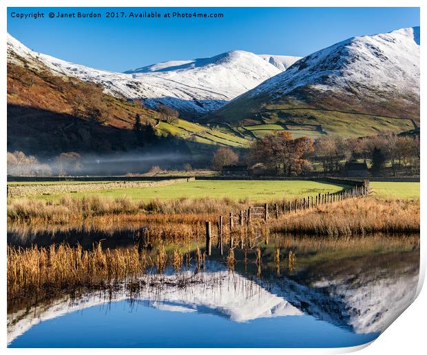 Hartsop Reflected Print by Janet Burdon