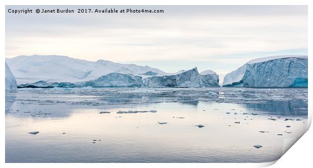Kangia Icefjord Print by Janet Burdon