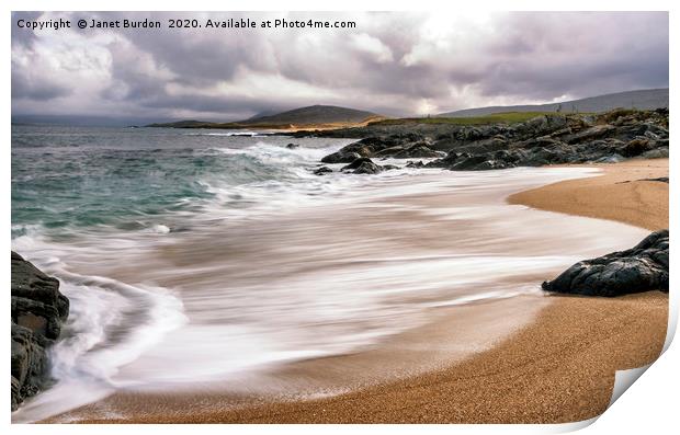 Bagh Steinigidh, Isle of Harris Print by Janet Burdon