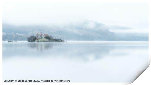Morning Mist, Ullswater Print by Janet Burdon