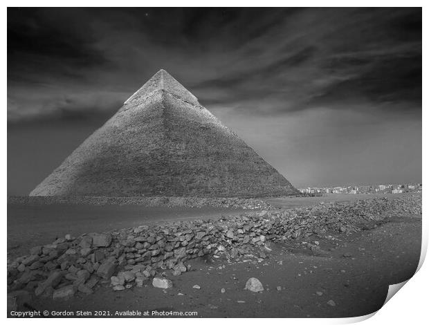 Pyramid Series: Khafre at Dusk Print by Gordon Stein