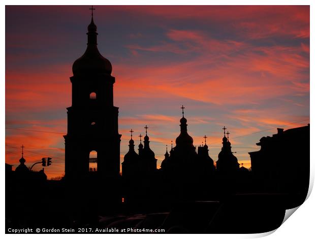 Sunset Over Kyiv Print by Gordon Stein