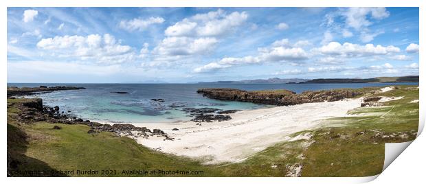 Port na Ba Panorama, Isle of Mull Print by Richard Burdon