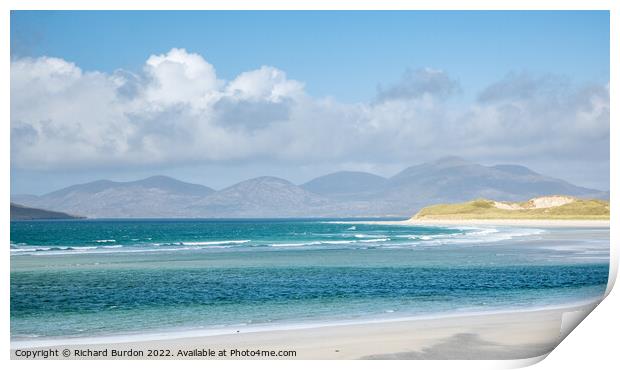 Seilebost Beach Print by Richard Burdon