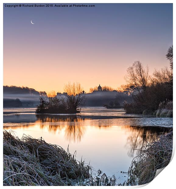  Twilight Glow, Castle Howard Print by Richard Burdon