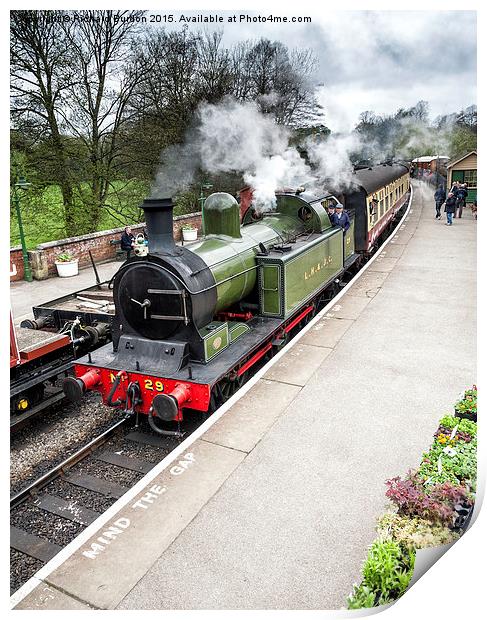  A steam train arriving in Pickering station Print by Richard Burdon