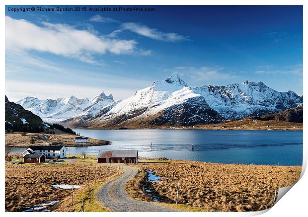  Stromsnes, Lofoten Isles Print by Richard Burdon