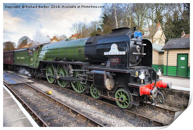 The Tornado Arriving In Pickering Station Print by Richard Burdon