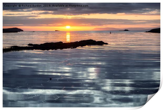 Lochmaddy Sunrise Print by Richard Burdon