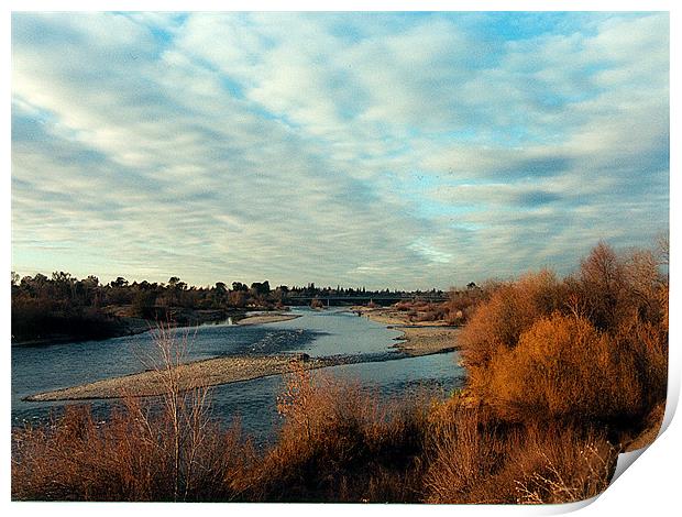 South Fork American River Print by Nick Minoff
