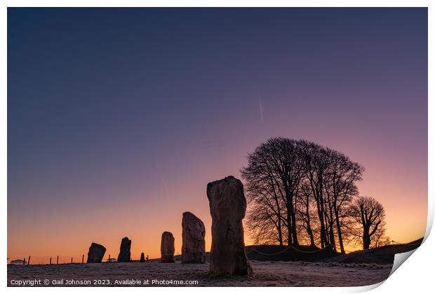 Avebury Stone Circle Neolithic and Bronze Age ceremonial site at Print by Gail Johnson