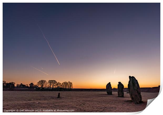 Avebury Stone Circle Neolithic and Bronze Age ceremonial site at Print by Gail Johnson