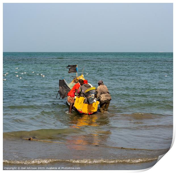 Tanjil Fishing Village, The gambia, Africa Print by Gail Johnson