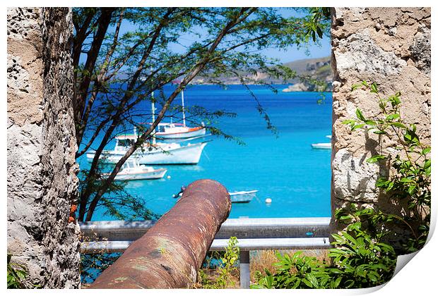 Views around Curacao Caribbean island Print by Gail Johnson