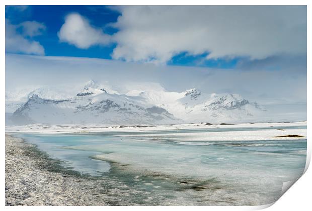Fjallsárlon glacier (walk) Icelandic Views Print by Gail Johnson