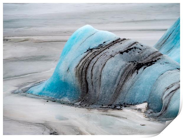 Icelandic Views - Svínafellsjökull glacier  Print by Gail Johnson