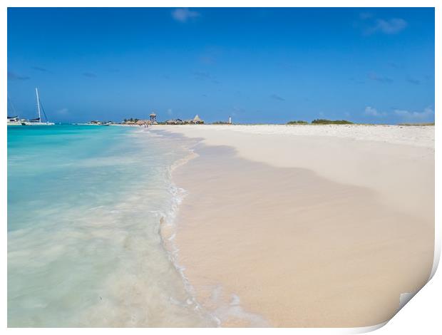  The beautiful Klein Curacao deserted island  Cura Print by Gail Johnson