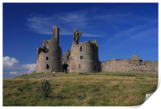 Dunstanburgh castle Print by Gail Johnson